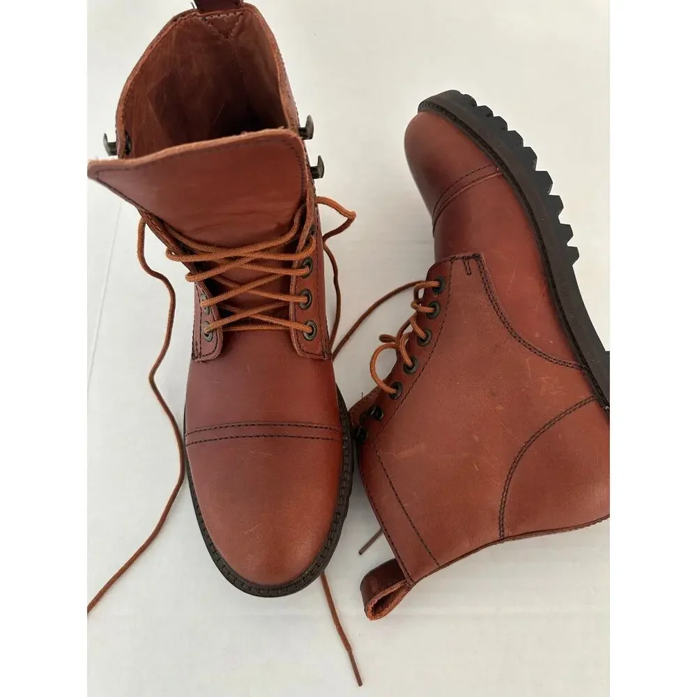 Patina / Portland Leather Goods Men's Breaker Boot Cognac Leather Size 8 (EU 41)
